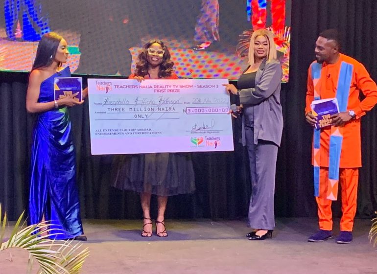 PHOTOS: Theophilla Hanson wins 2022 Teachers Naija show to clinch N10m prize
