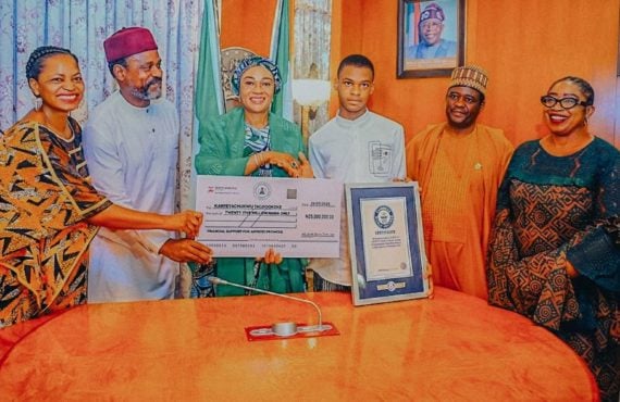 Oluremi Tinubu gifts N25m to autistic boy who broke world…